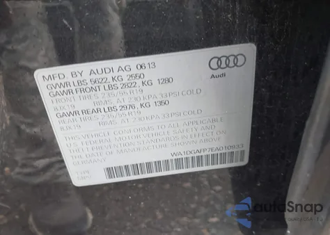 2014 Audi Q5 3.0T Premium Plus z USA, uszkodzony, nr VIN WA1DGAFP7EA010933